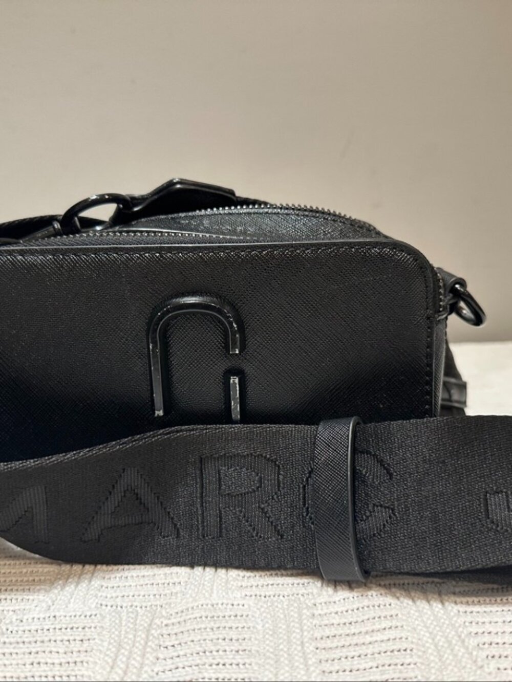 Marc Jacobs Black Snapshot Camera Bag Saffiano Leather Crossbody